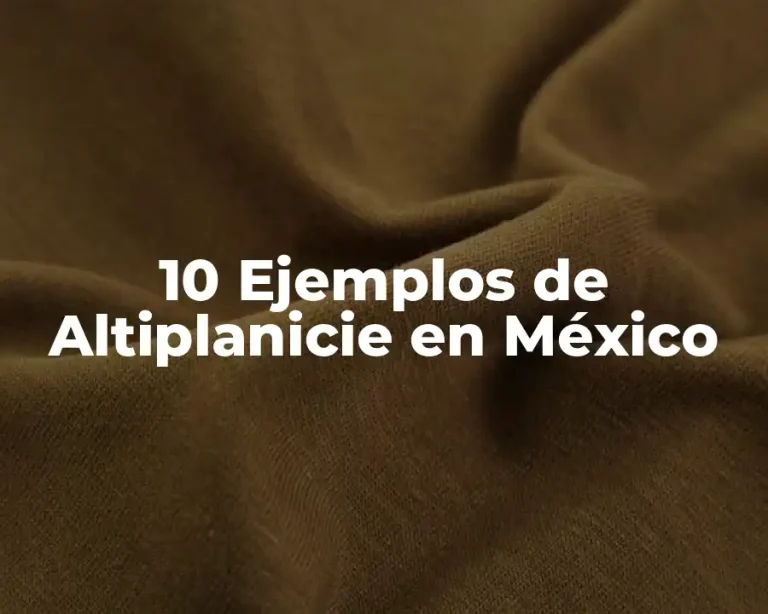 10 Ejemplos de Altiplanicie en México