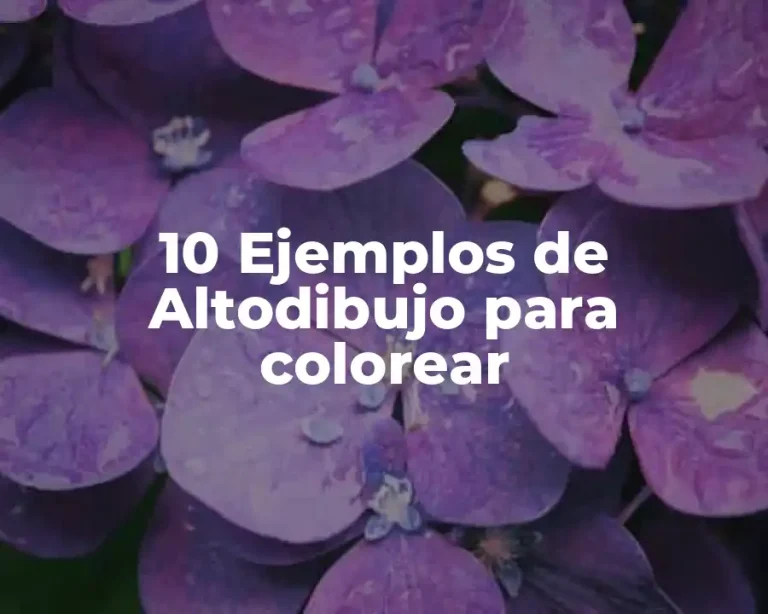 10 Ejemplos de Altodibujo para colorear