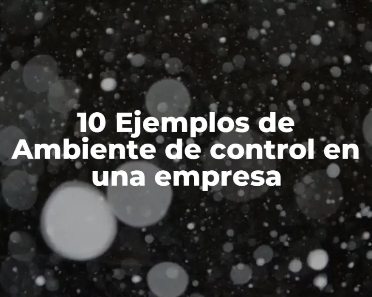 10 Ejemplos de Ambiente de control en una empresa
