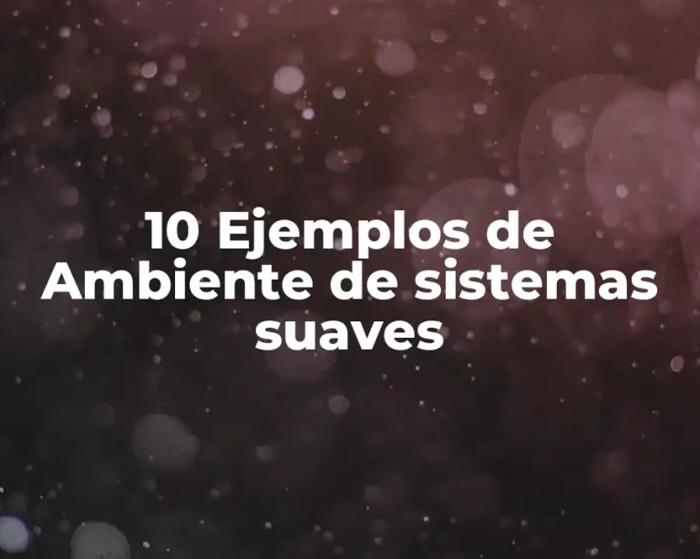 10 Ejemplos de Ambiente de sistemas suaves