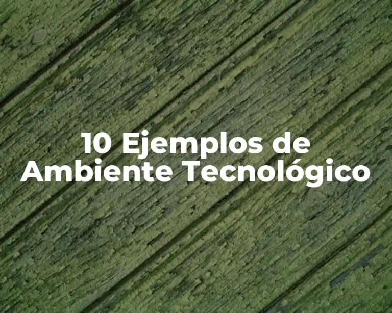 10 Ejemplos de Ambiente Tecnológico