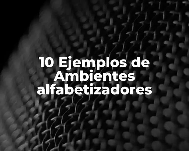 10 Ejemplos de Ambientes alfabetizadores