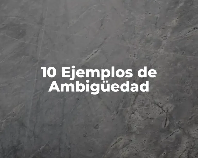 10 Ejemplos de Ambigüedad