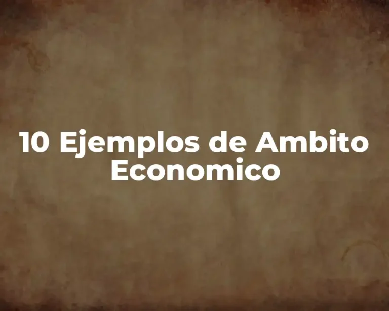 10 Ejemplos de Ambito Economico