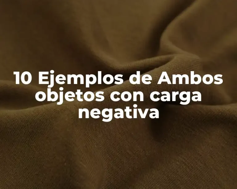 10 Ejemplos de Ambos objetos con carga negativa