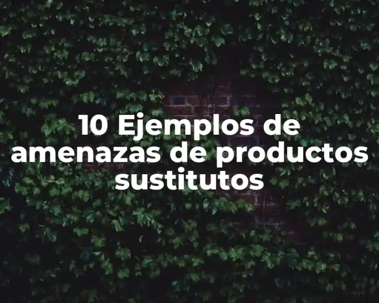 10 Ejemplos de amenazas de productos sustitutos