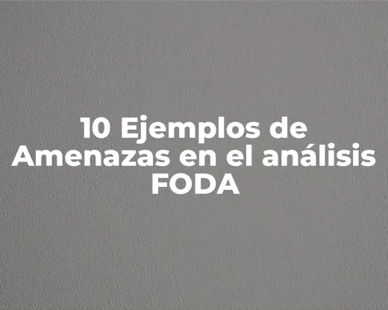 10 Ejemplos de Amenazas en el análisis FODA