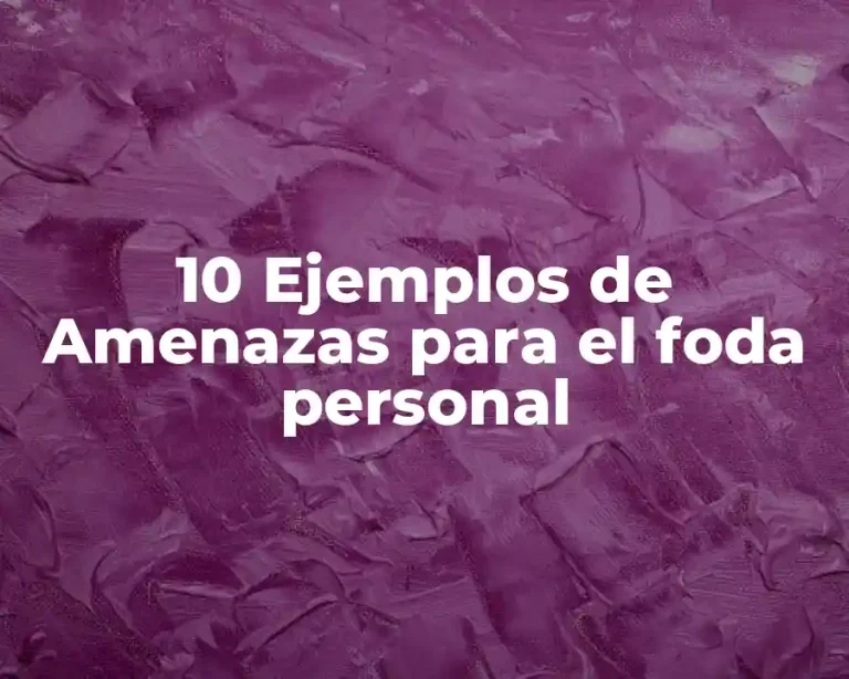 10 Ejemplos de Amenazas para el foda personal