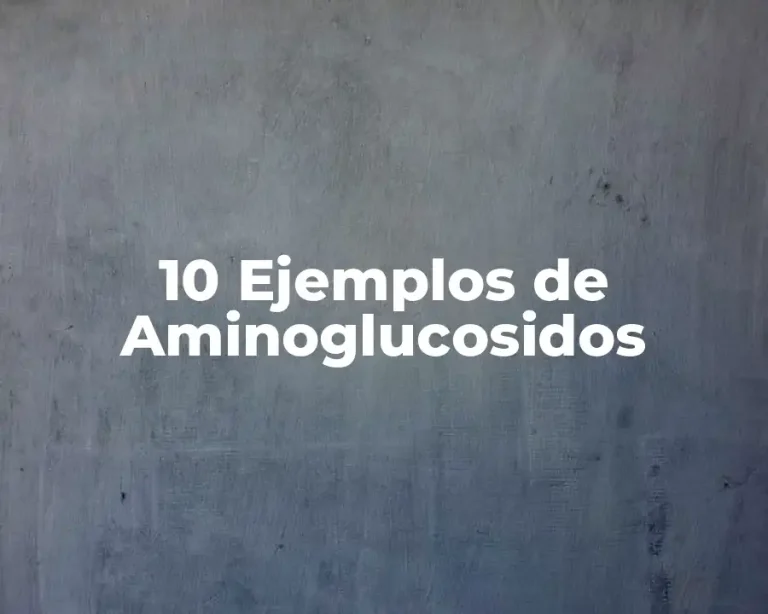 10 Ejemplos de Aminoglucosidos