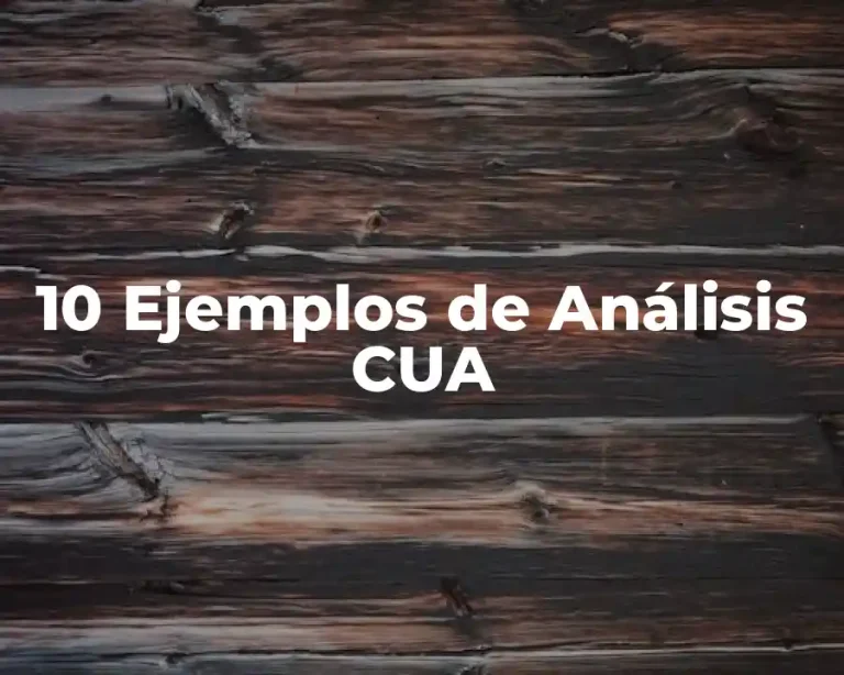10 Ejemplos de Análisis CUA