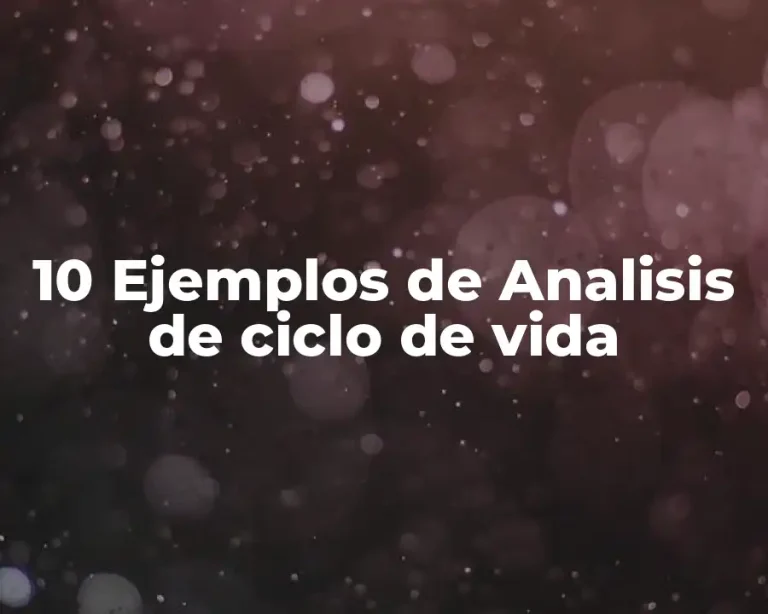 10 Ejemplos de Analisis de ciclo de vida