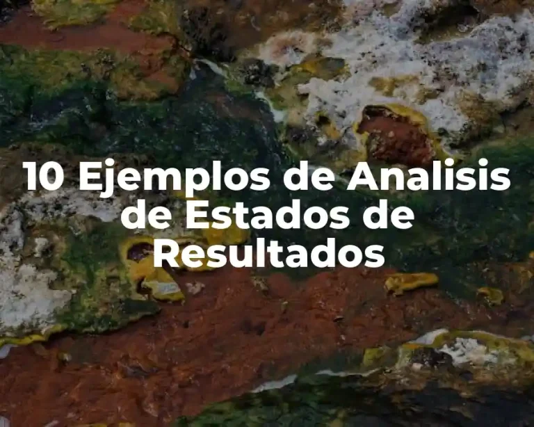 10 Ejemplos de Analisis de Estados de Resultados