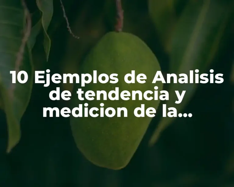 10 Ejemplos de Analisis de tendencia y medicion de la variacion