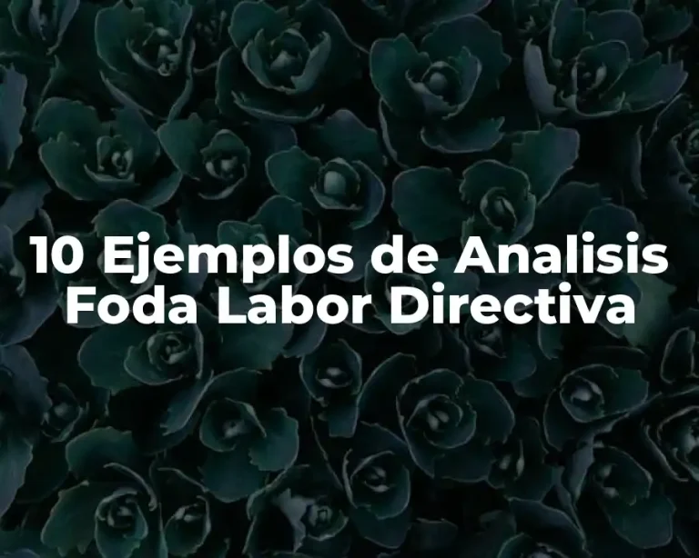 10 Ejemplos de Analisis Foda Labor Directiva