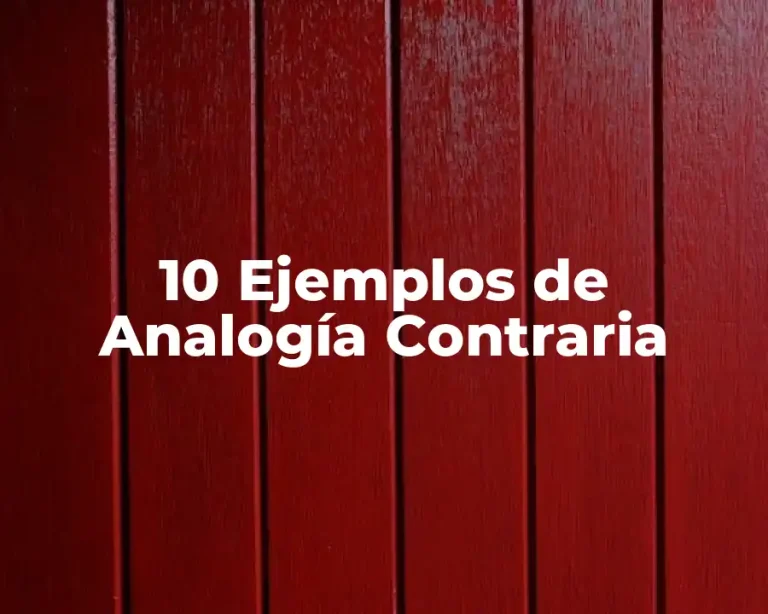 10 Ejemplos de Analogía Contraria