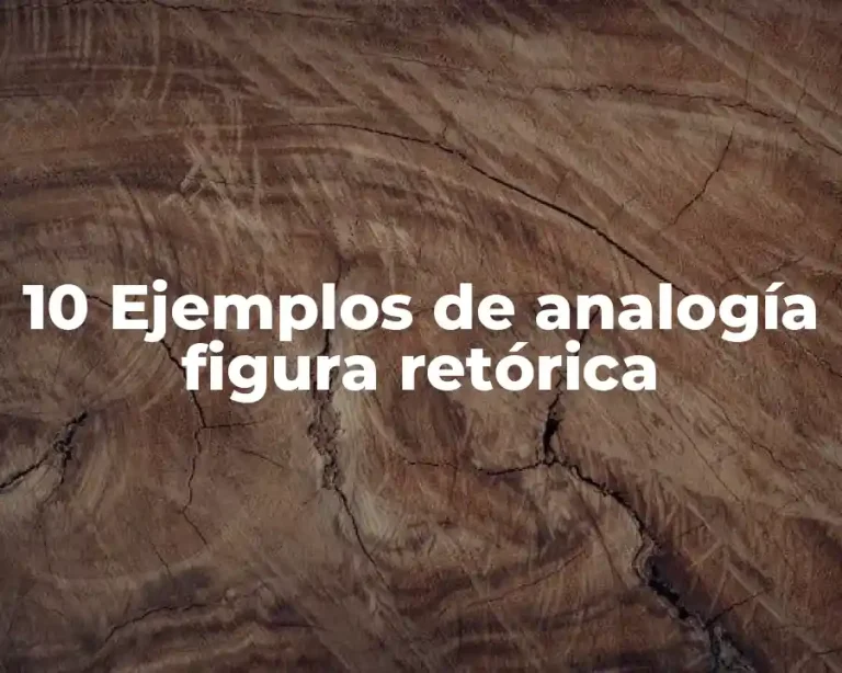 10 Ejemplos de analogía figura retórica