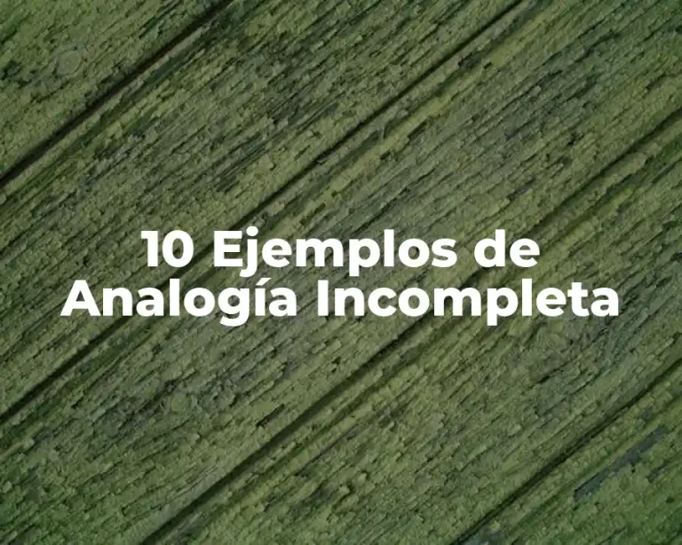 10 Ejemplos de Analogía Incompleta