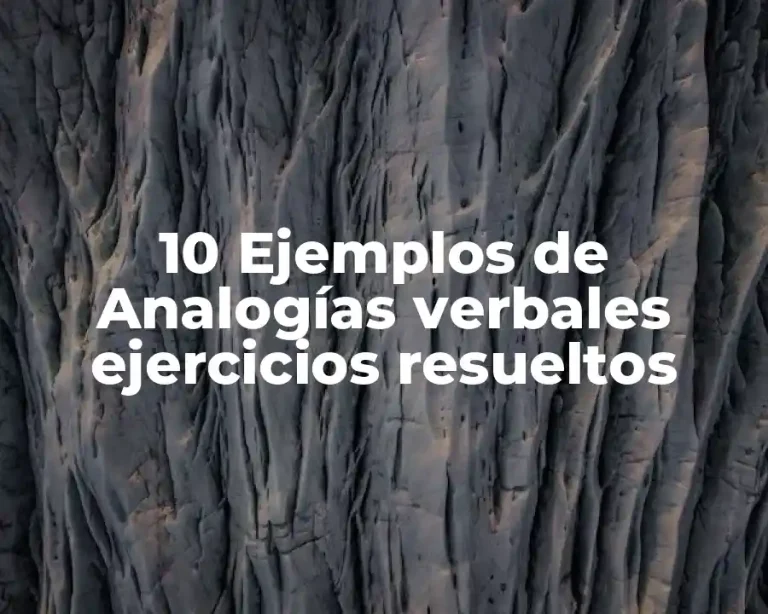 10 Ejemplos de Analogías verbales ejercicios resueltos