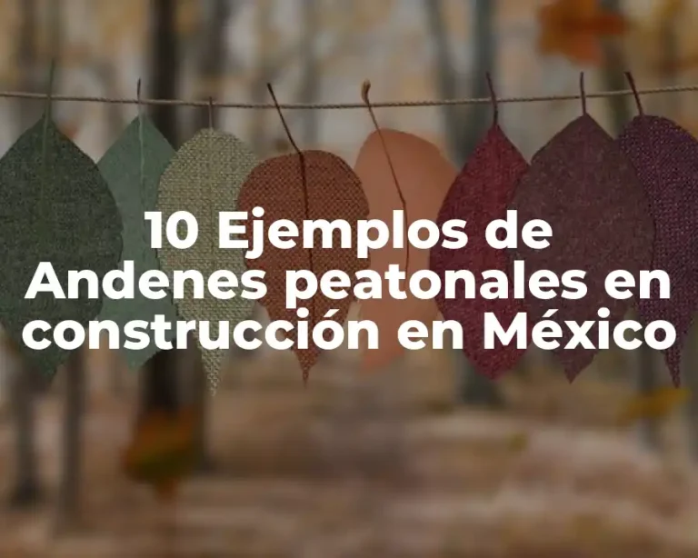 10 Ejemplos de Andenes peatonales en construcción en México