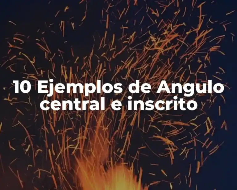 10 Ejemplos de Angulo central e inscrito