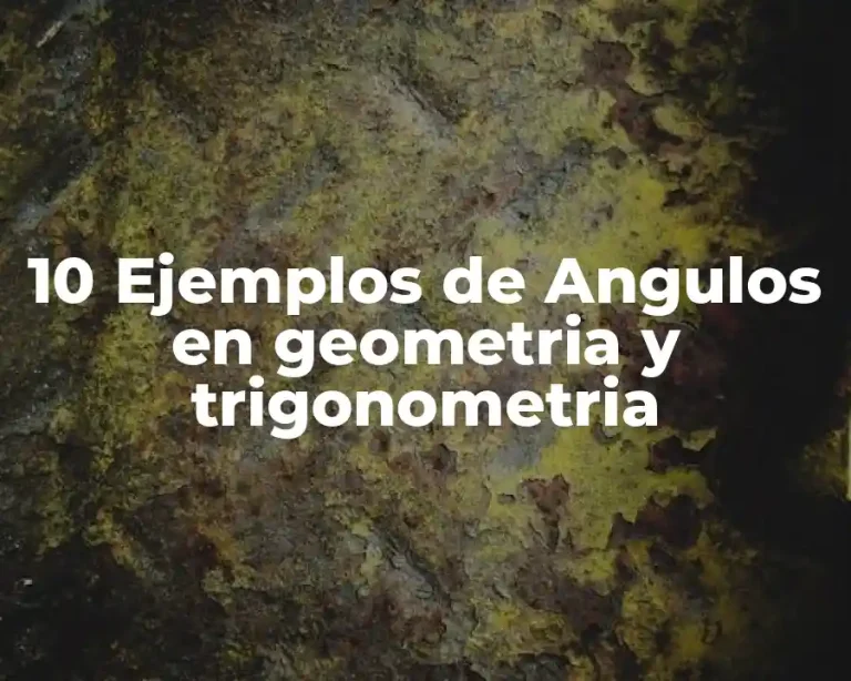 10 Ejemplos de Angulos en geometria y trigonometria