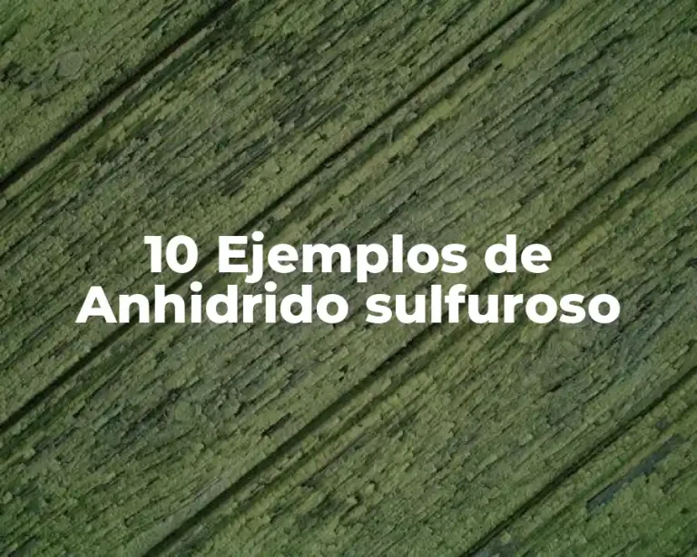 10 Ejemplos de Anhidrido sulfuroso