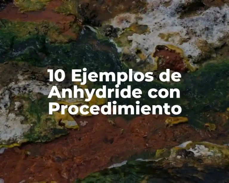 10 Ejemplos de Anhydride con Procedimiento