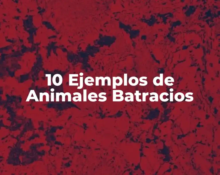 10 Ejemplos de Animales Batracios
