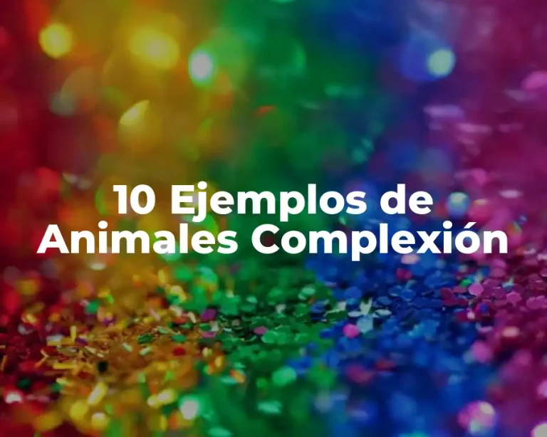 10 Ejemplos de Animales Complexión