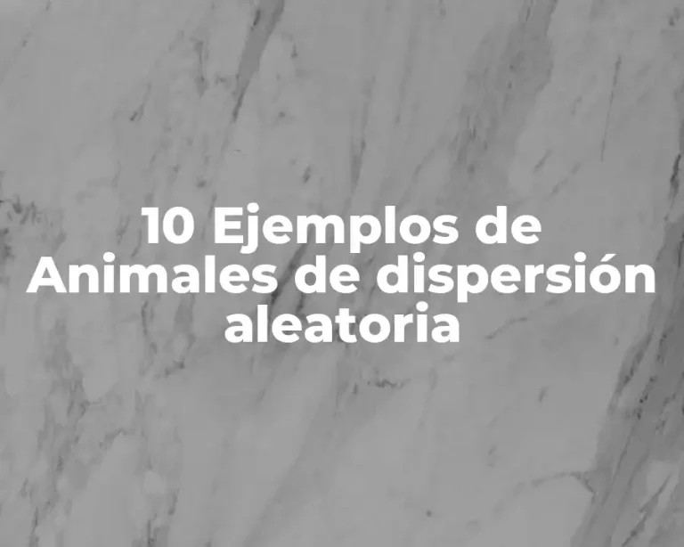 10 Ejemplos de Animales de dispersión aleatoria