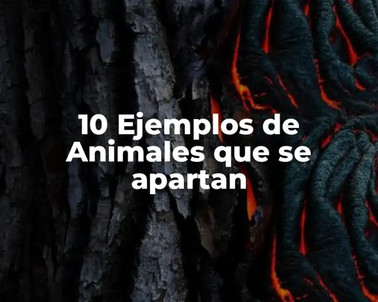 10 Ejemplos de Animales que se apartan
