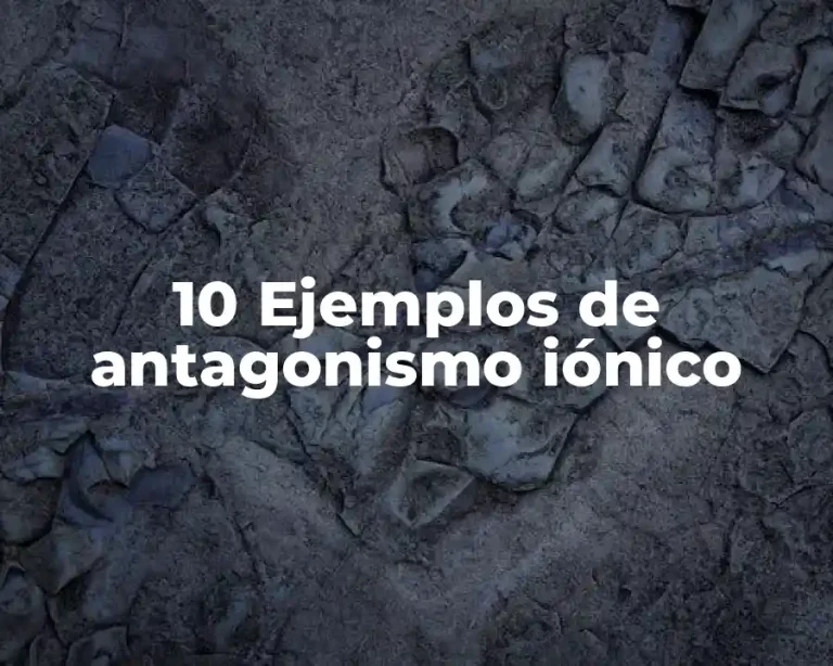 10 Ejemplos de antagonismo iónico
