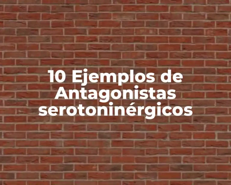 10 Ejemplos de Antagonistas serotoninérgicos