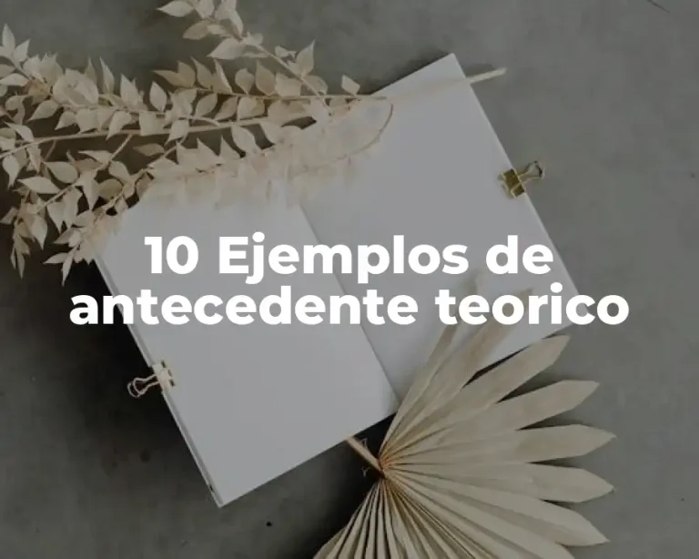 10 Ejemplos de antecedente teorico