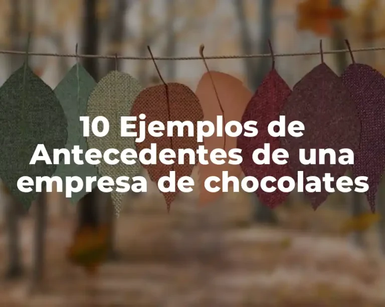 10 Ejemplos de Antecedentes de una empresa de chocolates