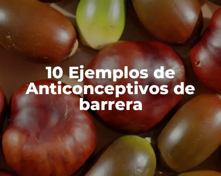 10 Ejemplos de Anticonceptivos de barrera