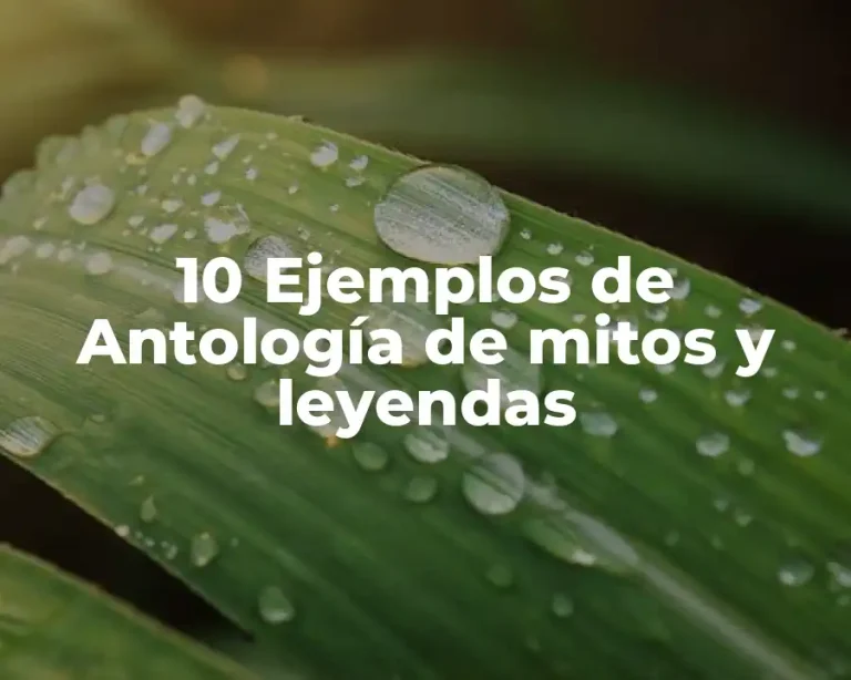 10 Ejemplos de Antología de mitos y leyendas