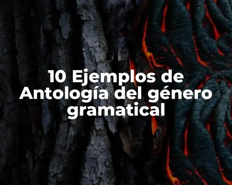 10 Ejemplos de Antología del género gramatical