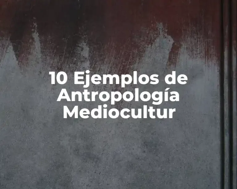 10 Ejemplos de Antropología Mediocultur