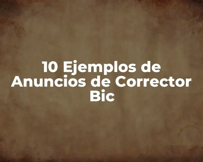 10 Ejemplos de Anuncios de Corrector Bic