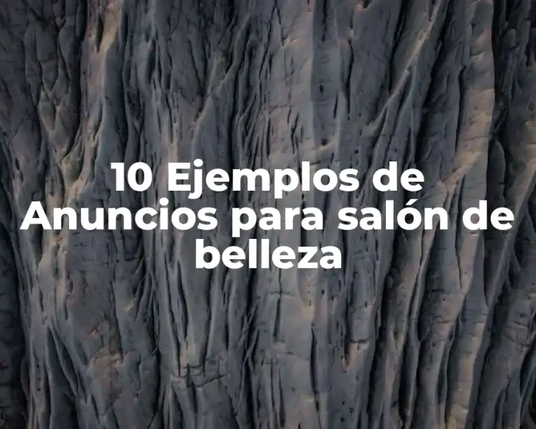 10 Ejemplos de Anuncios para salón de belleza