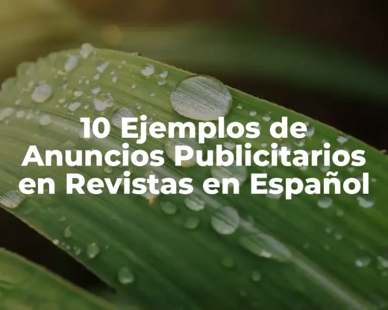 10 Ejemplos de Anuncios Publicitarios en Revistas en Español