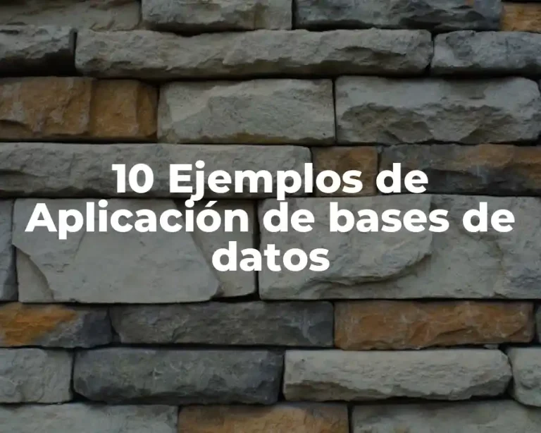 10 Ejemplos de Aplicación de bases de datos