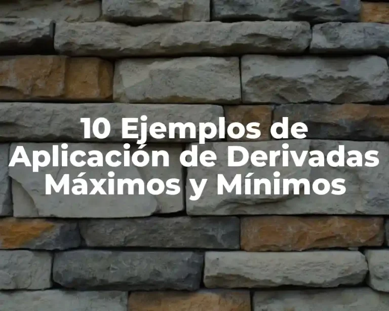 10 Ejemplos de Aplicación de Derivadas Máximos y Mínimos
