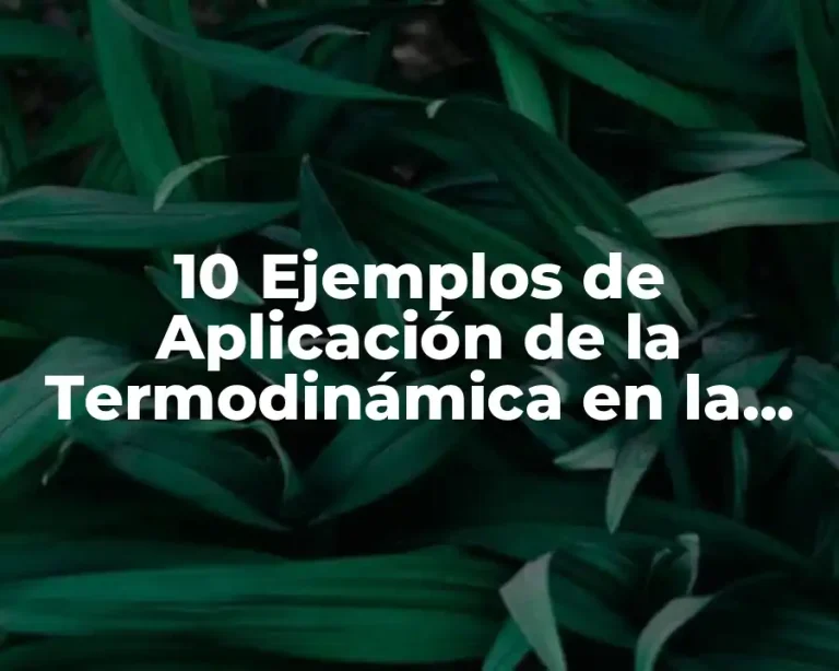 10 Ejemplos de Aplicación de la Termodinámica en la Física