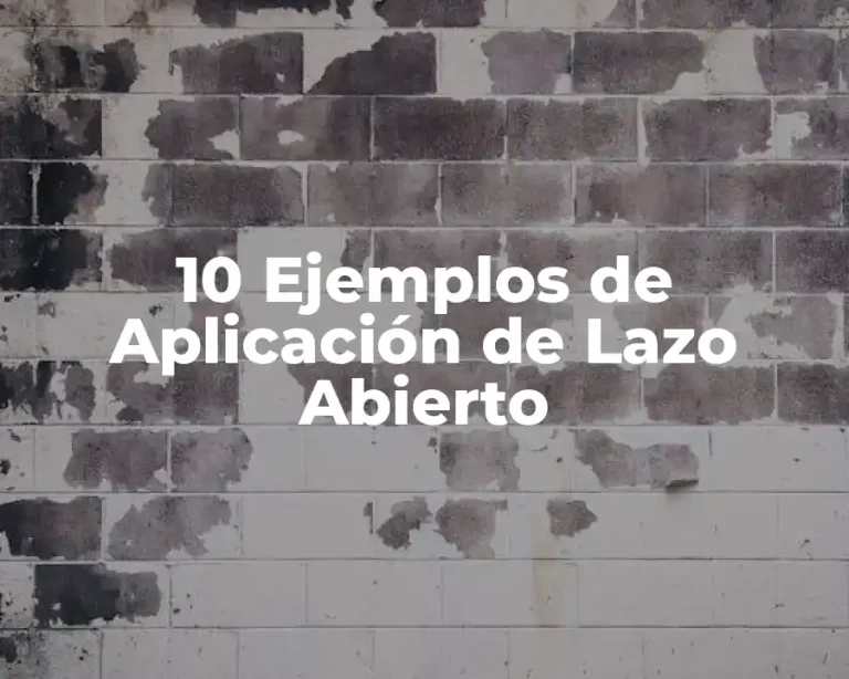 10 Ejemplos de Aplicación de Lazo Abierto