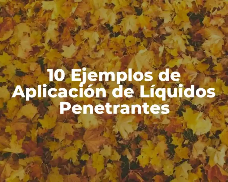 10 Ejemplos de Aplicación de Líquidos Penetrantes
