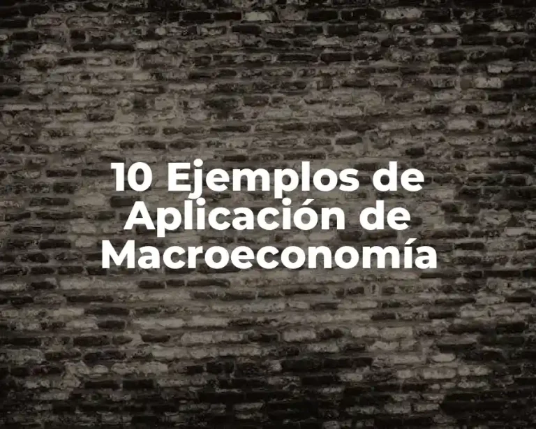 10 Ejemplos de Aplicación de Macroeconomía