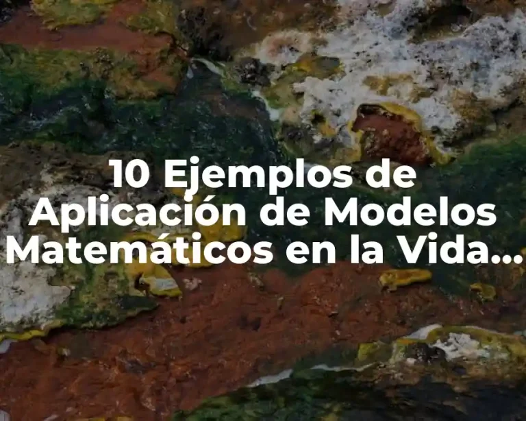 10 Ejemplos de Aplicación de Modelos Matemáticos en la Vida Cotidiana