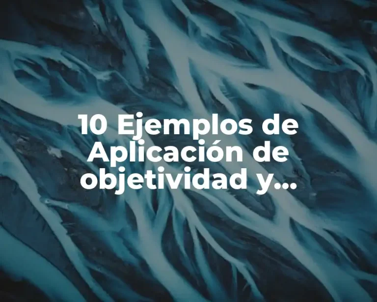 10 Ejemplos de Aplicación de objetividad y cuantificación en la administración